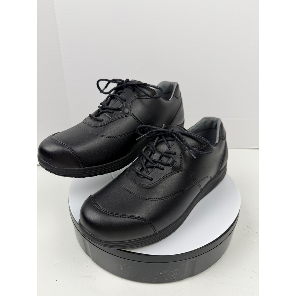 Drew Orthopedic Black Leather Lace Up Arch Support Walking Shoes Women's 11 Wide